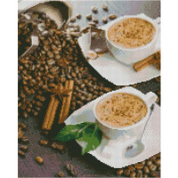 Алмазная картина Strateg ПРЕМИУМ Душистый кофе размером 40х50 см FA40910