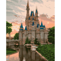 Картина по номерам Strateg ПРЕМИУМ Загадочный замок размером 40х50 см (GS1187)