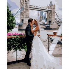 Картина по номерами Strateg ПРЕМИУМ Свадьба в Лондоне размером 40х50 см (GS139)