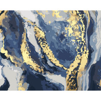 Картина по номерам Strateg ПРЕМИУМ Gray gold and white с лаком и с уровнем размером 40х50 см (GS1448)