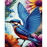 Картина по номерам Strateg ПРЕМИУМ Невероятная калибри с лаком и уровнем размером 40х50 см (GS1544)