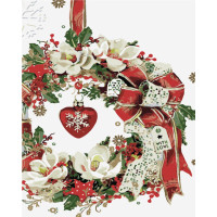 Картина по номерам Strateg ПРЕМИУМ Новогоднее украшение с лаком и с уровнем размером 40х50 см (GS1588)