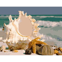 Картина за номерами Strateg ПРЕМІУМ Морські дари розміром 40х50 см (GS172)