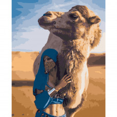 Картина по номерами Strateg ПРЕМИУМ Верблюд в Сахаре размером 40х50 см (GS199)