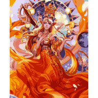 Картина по номерам Strateg ПРЕМИУМ Богиня солнца размером 40х50 см (GS345)