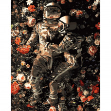 Картина по номерам Strateg ПРЕМИУМ Романтика космонавтов размером 40х50 см (GS424)