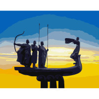 Картина за номерами Strateg ПРЕМІУМ Засновники Києва розміром 40х50 см (GS428)