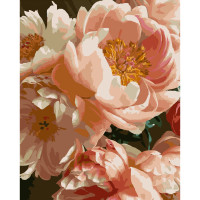 Картина по номерам Strateg ПРЕМИУМ Цвет кустовых пионов размером 40х50 см (GS435)