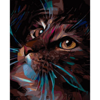 Картина по номерам Strateg ПРЕМИУМ Пронзительный взгляд размером 40х50 см (GS645)