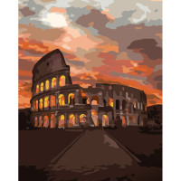 Картина по номерам Strateg ПРЕМИУМ Колизей размером 40х50 см (GS872)