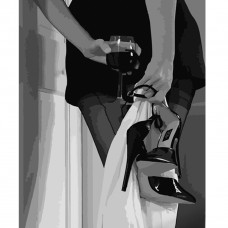 Картина по номерам Strateg ПРЕМИУМ Женщина с бокалом вина размером 40х50 см (HH039)