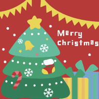 Картина за номерами Strateg Новорічна ялинка розміром 20х20 см (HH51260)