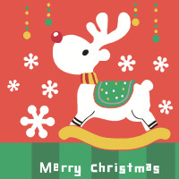 Картина за номерами Strateg Олень в сніжинках розміром 20х20 см (HH5130)