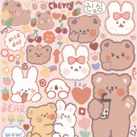 Картина по номерам Strateg Мишки размером 20х20 см (HH5184)