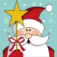 Картина за номерами Strateg Дід Мороз розміром 20х20 см (HH5294)