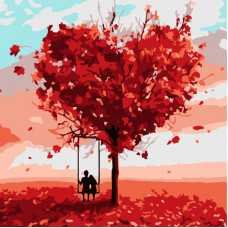 Картина по номерам Strateg Дерево любви размером 20х20 см (HH5789)
