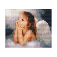 Алмазная мозаика Ангел в облаках 30х40 см HX003