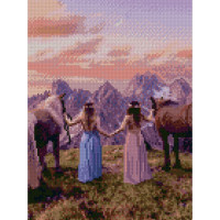 Алмазна мозаїка Подруги-наїзниці 30х40 см HX066