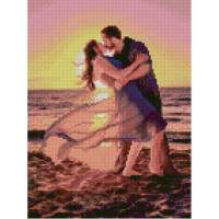 Алмазна мозаїка Поцілунок на заході сонця 30х40 см HX073