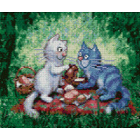 Алмазна мозаїка Пікнік на лужку 30х40 см HX076