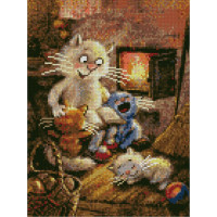 Діамантова мозаїка Затишний вечір 30х40 см HX080