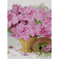 Алмазная мозаика Корзина с цветами 30х40 см HX101