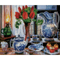 Алмазна мозаїка Чайний сервіз 30х40 см HX109