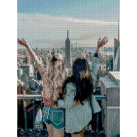 Алмазная мозаика Привет, город 30х40 см HX118