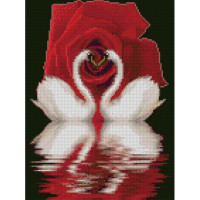 Алмазна мозаїка Лебедина вірність 30х40 см HX136
