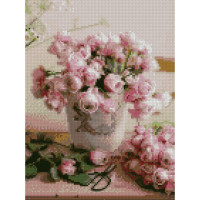 Алмазная мозаика Ваза с розами 30х40 см HX151