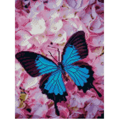 Алмазна мозаїка Блакитний метелик 30х40 см HX201