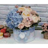 Алмазная мозаика Стильный букетик 30х40 см HX224