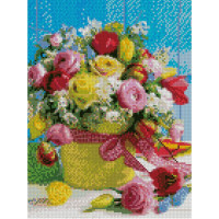 Алмазная мозаика Букет с лентой 30х40 см HX236