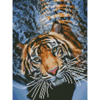 Алмазная мозаика Взгляд тигра 30x40 см HX291
