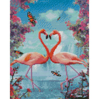 Алмазная мозаика Розовые фламинго 30x40 см HX302