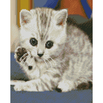 Алмазная мозаика Играющий котенок 30x40 см HX340