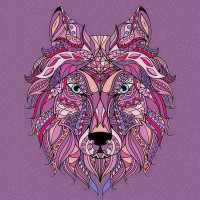 Набор для росписи-антистресс Strateg Яркий волк размером 30х30 см (JCEE36811)