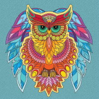 Набор для росписи-антистресс Strateg Сова размером 30х30 см (JCEE36812)