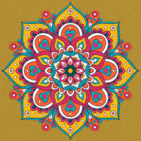 Набір для розпису-антистрес Strateg Мандала каракал розміром 30х30 см (JCEE36817)