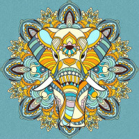 Набір для розпису-антистрес Strateg Загадкова Азія розміром 30х30 см (JCEE36820)