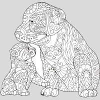 Набір для розпису-антистрес Strateg Затишний дует розміром 30х30 см (JCEE37107)