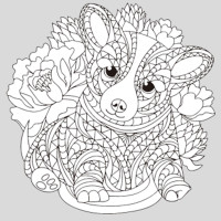 Набір для розпису-антистрес Strateg Ніжна мордочка розміром 30х30 см (JCEE37112)