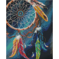 Алмазна мозаїка Strateg ПРЕМІУМ Ловець снів розміром 30х40 см (KB029)