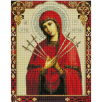 Алмазная мозаика Strateg ПРЕМИУМ Семистрильная икона 2 размером 30х40 см (KB085)