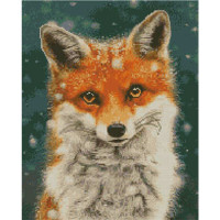 Алмазна картина Strateg ПРЕМІУМ Добра лисичка розміром 40х50 см (L-013)