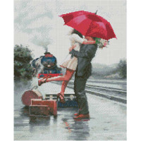 Алмазна картина Strateg ПРЕМІУМ Бажана зустріч розміром 40х50 см (L-098)