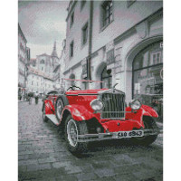 Алмазная картина Strateg ПРЕМИУМ Красное авто размером 40х50 см (L-163)