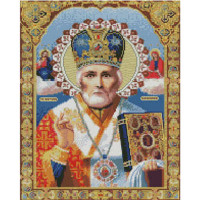 Алмазная картина Strateg ПРЕМИУМ Николай Чудотворец размером 40х50 см (L-262)