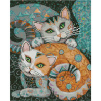 Алмазная картина Strateg ПРЕМИУМ Удивительные пушистики размером 40х50 см (L-263)