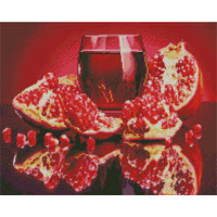 Алмазная картина Strateg ПРЕМИУМ Гранат в соку размером 40х50 см (L-278)